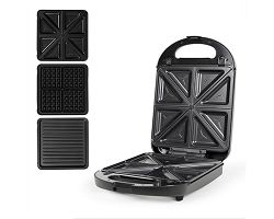 Appareil 3 en 1 gaufres, croques et grill 4 personnes - Livoo x M