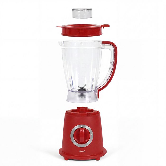  Blender 1,5 L rangement compact - Rouge