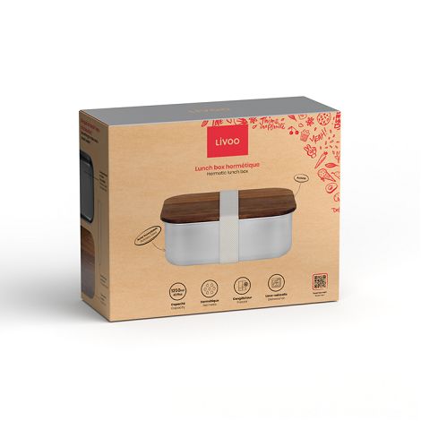  Lunch box hermétique en Acacia