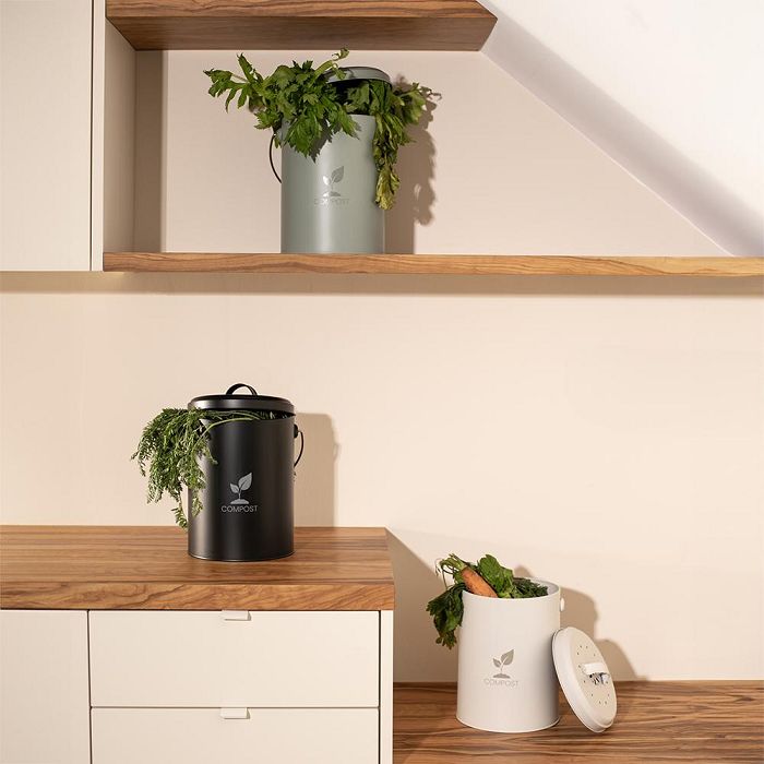 Seau à compost de cuisine 6 L - Noir