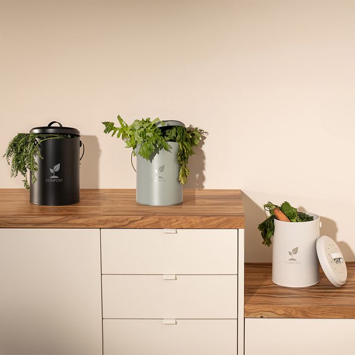  Seau à compost de cuisine 6 L - Noir