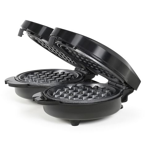  Mini gaufrier double - Noir
