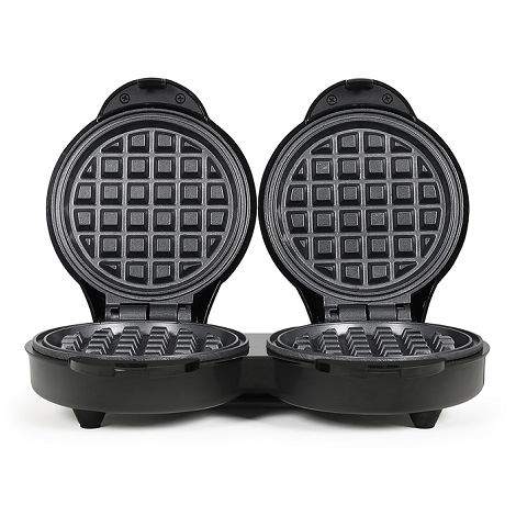  Mini gaufrier double - Noir