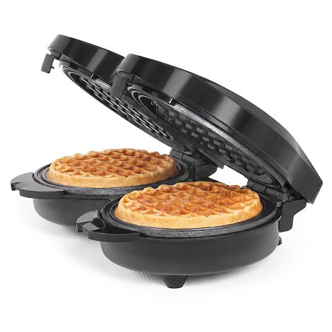  Mini gaufrier double - Noir