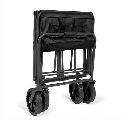  Chariot de transport pliable - Noir