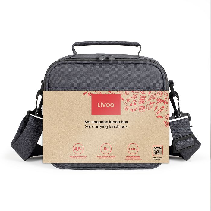  Set sacoche lunch box - Gris