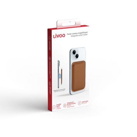  Porte-Cartes Magnétique - Marron