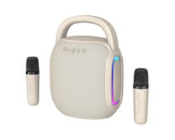 Karaoké portable sans fil compatible Bluetooth® - Beige