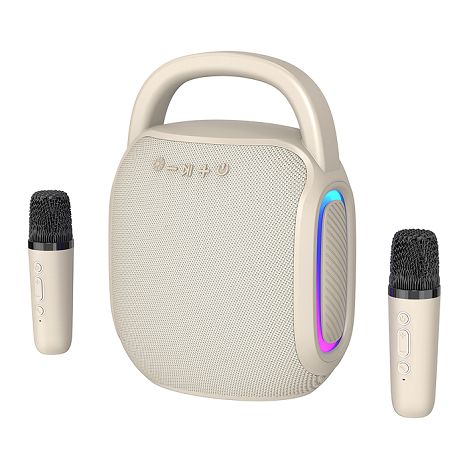  Karaoké portable sans fil compatible Bluetooth® - Beige