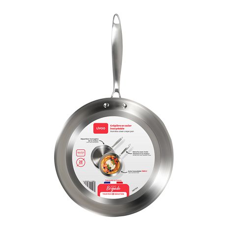  Brigade - Crêpière en acier inoxydable 28 cm