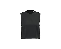 T-shirt crop sans manches femme