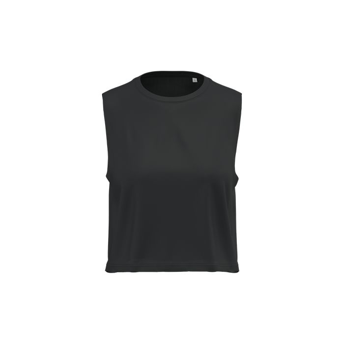  T-shirt crop sans manches femme