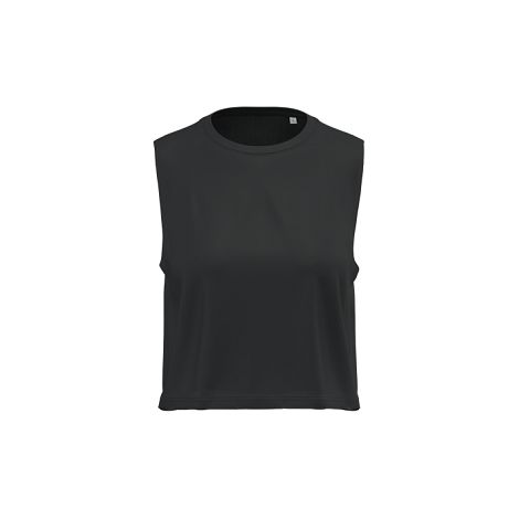  T-shirt crop sans manches femme