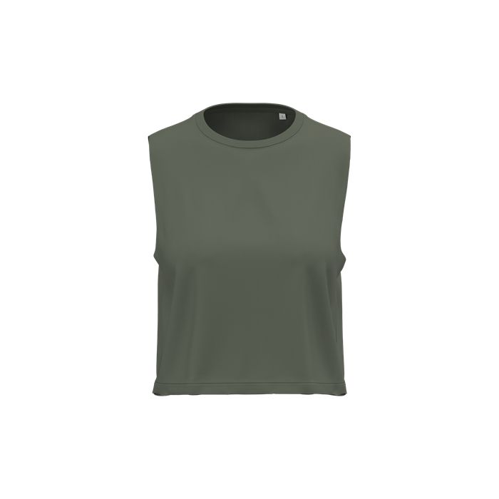  T-shirt crop sans manches femme