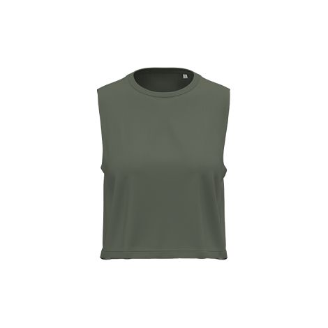  T-shirt crop sans manches femme