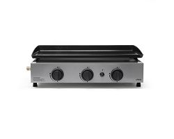 Plancha gaz 3 brûleurs - Gris