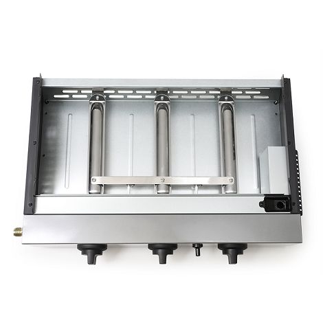  Plancha gaz 3 brûleurs - Gris