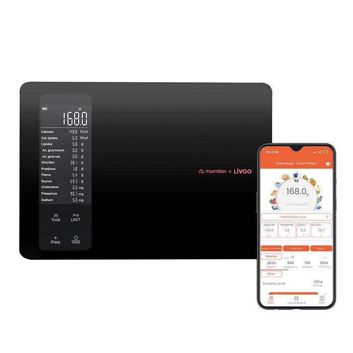  Balance de cuisine nutritionnelle connectée - Livoo x Marmiton - 