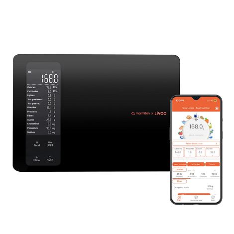  Balance de cuisine nutritionnelle connectée - Livoo x Marmiton - 