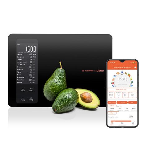  Balance de cuisine nutritionnelle connectée - Livoo x Marmiton - 