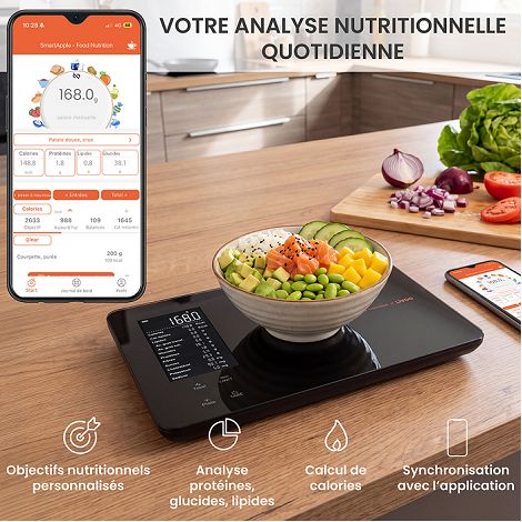  Balance de cuisine nutritionnelle connectée - Livoo x Marmiton - 