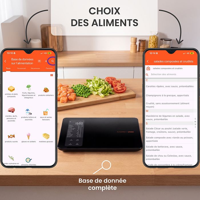  Balance de cuisine nutritionnelle connectée - Livoo x Marmiton - 