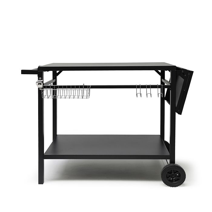  Desserte pour plancha avec tablette rabattable - Noir
