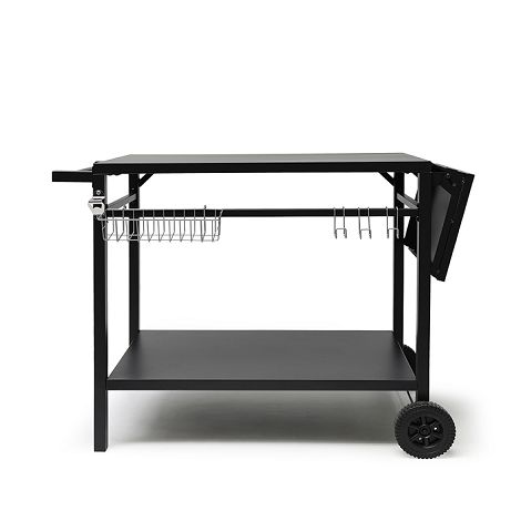  Desserte pour plancha avec tablette rabattable - Noir