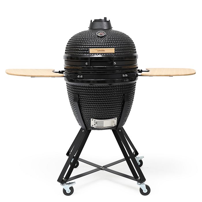  Barbecue Kamado fumoir en céramique - Noir