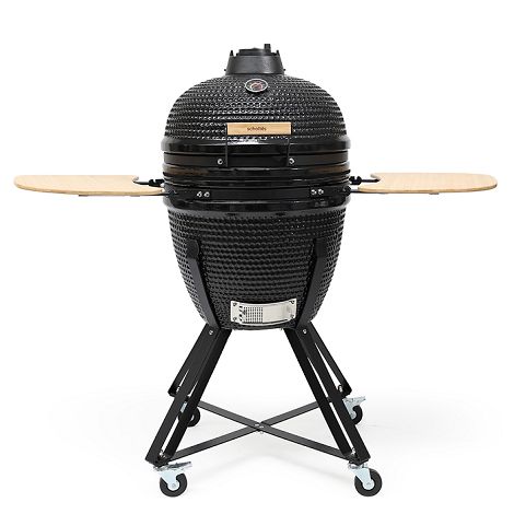  Barbecue Kamado fumoir en céramique - Noir