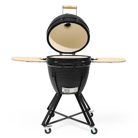  Barbecue Kamado fumoir en céramique - Noir