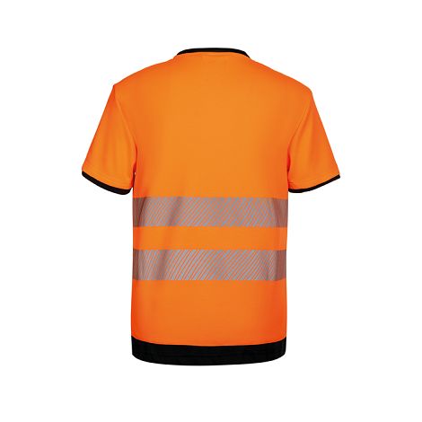  T-shirt Haute Visibilité avec poche poitrine noire
