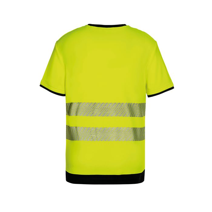  T-shirt Haute Visibilité avec poche poitrine noire