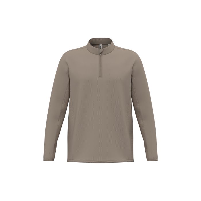  T-shirt outdoor col 1/4 zip manches longues unisexe