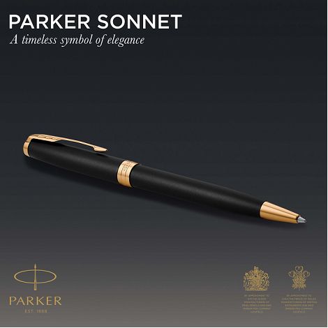  Parker Stylo à bille SONNET mat avec finitions en palladium