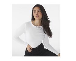 Tee-shirt court manches longues femme