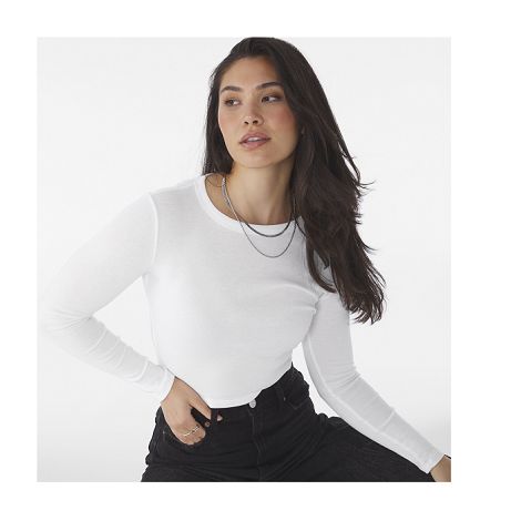  Tee-shirt court manches longues femme