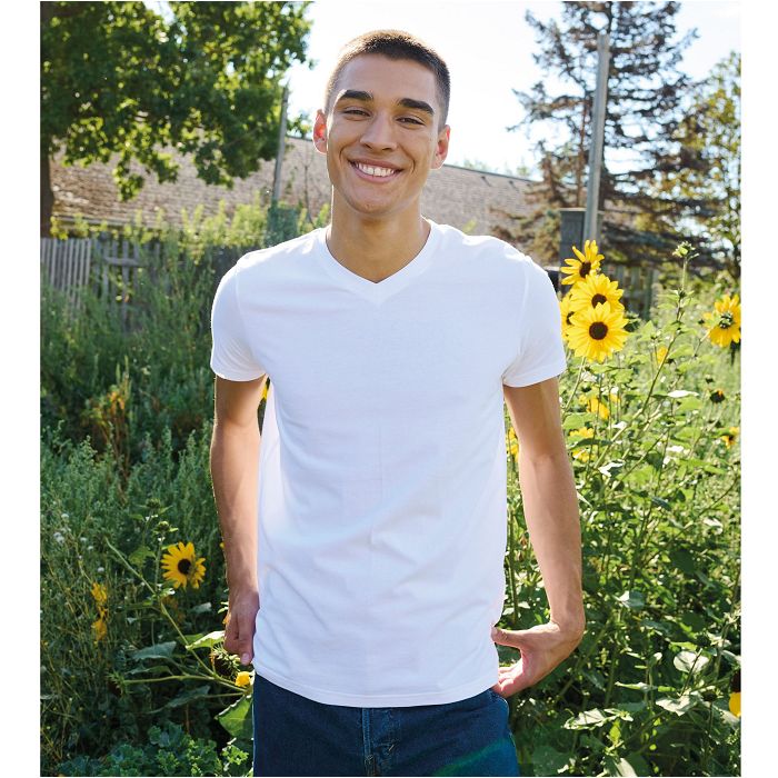  Tee-shirt homme col V