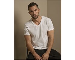 Tee-shirt stretch col V