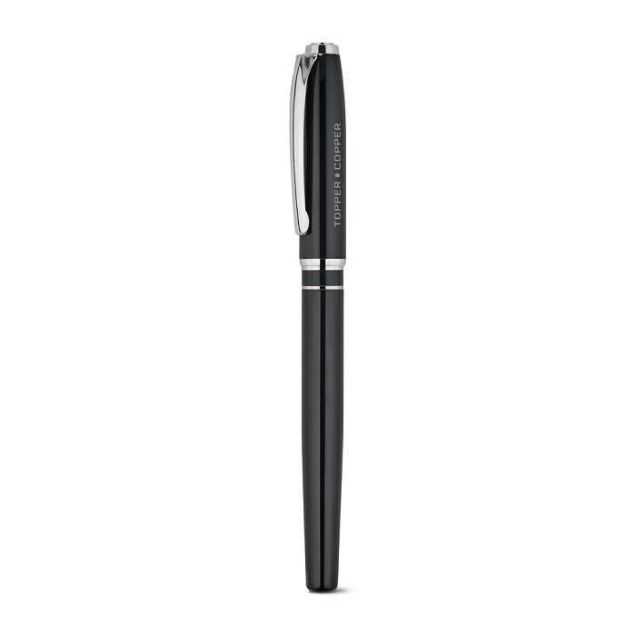  Coffret haut de gamme comprenant 1 stylo à bille et 1 stylo roller en cuivre et acier