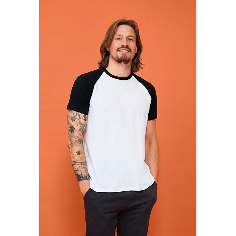 Tee-shirt promotionnel bicolore homme couleur 150 g/m²