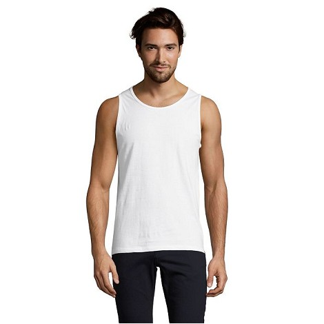 Débardeur blanc homme en coton