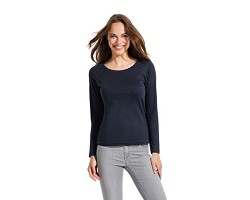 Tee-shirt couleur manches longues femme