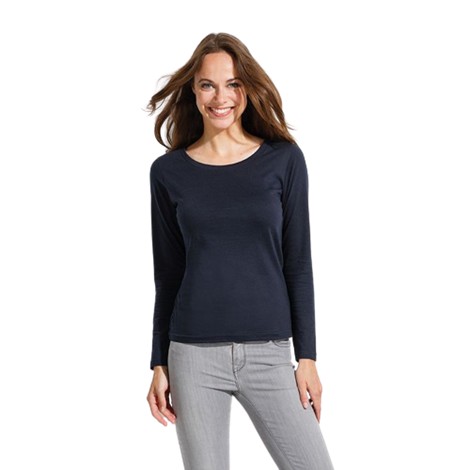  Tee-shirt couleur manches longues femme