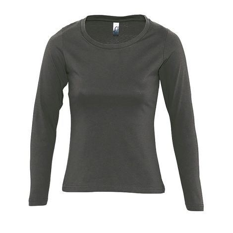  Tee-shirt couleur manches longues femme