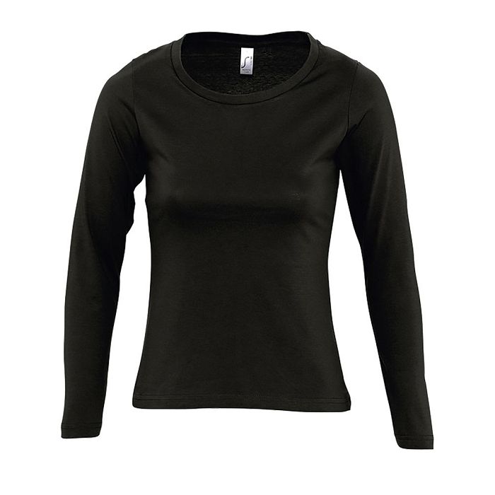  Tee-shirt couleur manches longues femme