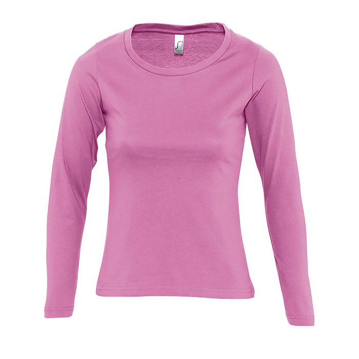  Tee-shirt couleur manches longues femme