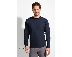 Tee-shirt couleur manches longues homme