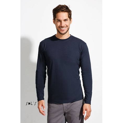  Tee-shirt couleur manches longues homme