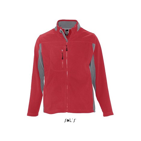Veste polaire bicolore zippée homme